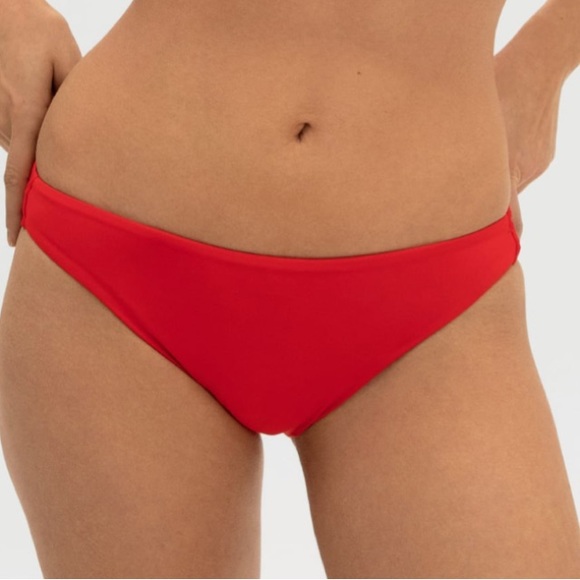 Everlane Other - Everlane Swim ReNew Bikini Bottom Low Rise Red Large (10-12) NWT Lined Q…